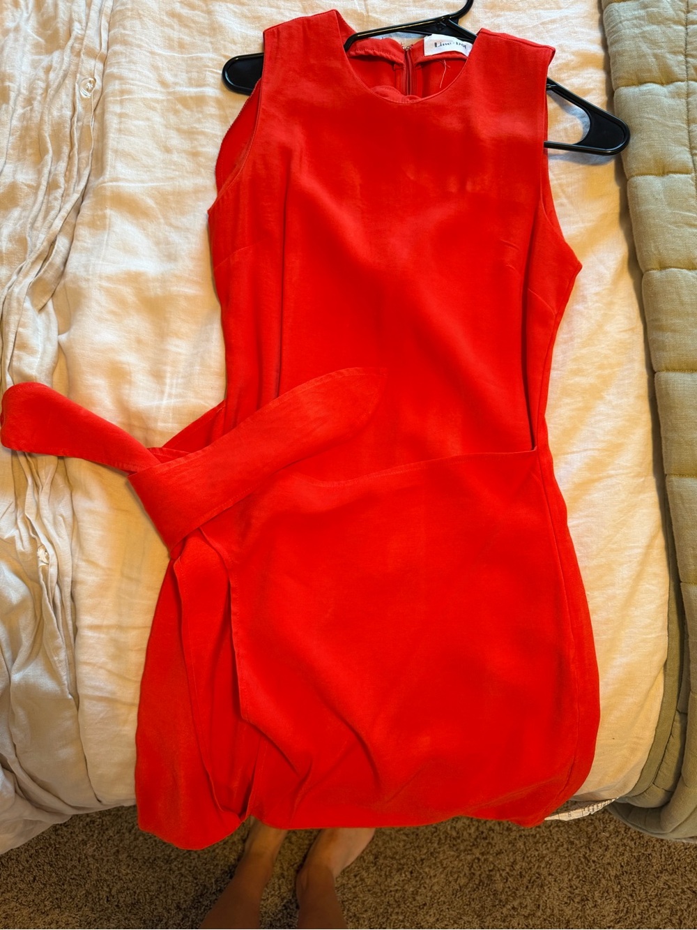Line & Dot Red Dress Top